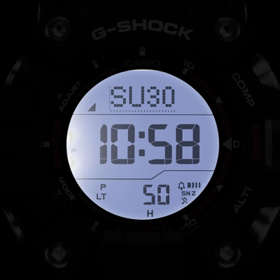 Pre-owned Casio G-shock Master Of Gw-9500-1jf Mudman Triple Sensor Radio Solar Watch