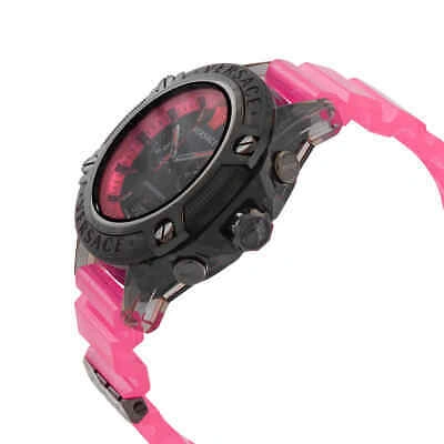 Pre-owned Versace Icon Active Chronograph Quartz Black Dial Men's Watch Vez700221