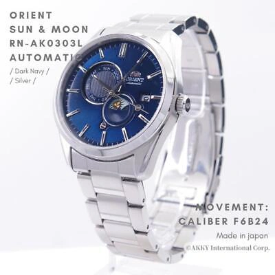 Pre-owned Orient Classic Rn-ak0303l Sun & Moon Mechanical Automatic Watch 22 Jewels Men's