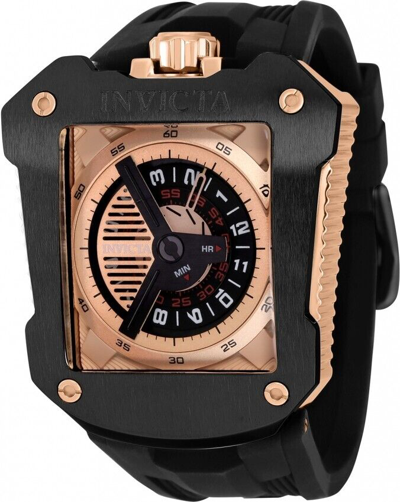 Pre-owned Invicta S1 41649 Jm Correa Limited Automatic Watch Black Rose Gold 48mm
