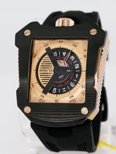 Pre-owned Invicta S1 41649 Jm Correa Limited Automatic Watch Black Rose Gold 48mm