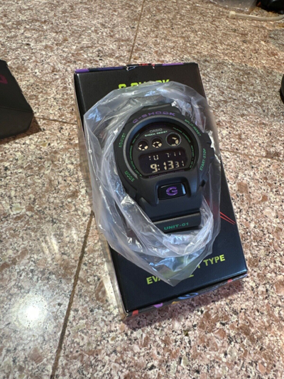 Pre-owned Casio Limited Edition  G-shock Evangelion Dw-6900fs Dw-6900 Radio Eva