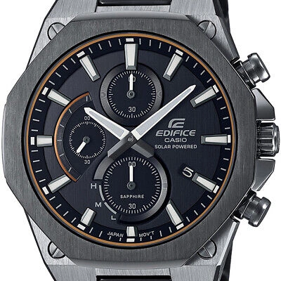 Pre-owned Casio Edifice Men Watch Sport Chronograph Sapphire Solar Radio Efs-s570ydc-1ajf