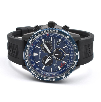 Pre-owned Citizen Promaster Air Blue Dial Sapphire Radio Controlled Eco-drive Cb5006-02l