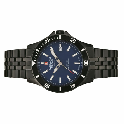 Pre-owned Swiss Military Swiss Alpine Military Men's Watch Analog Quartz 7022.1175sam Stainless Steel