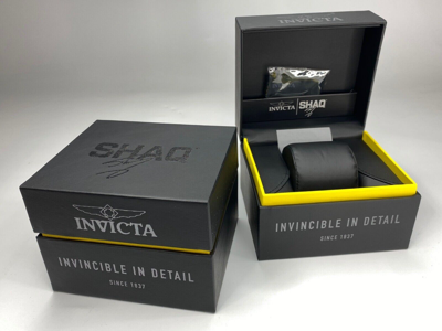 Pre-owned Invicta 37024 Shaq Blue Label Gold Dial Swiss Chronograph Watch 52mm