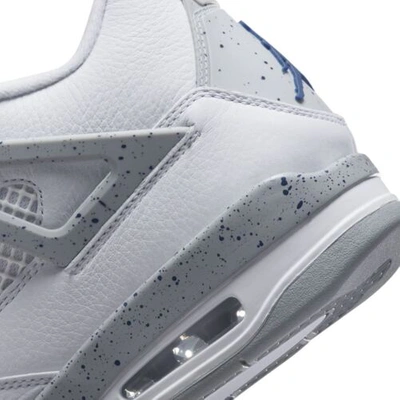 Pre-owned Jordan Air  Mens Retro 4 Midnight Navy Cement Dh6927-140 All Sizes Sneakers In White