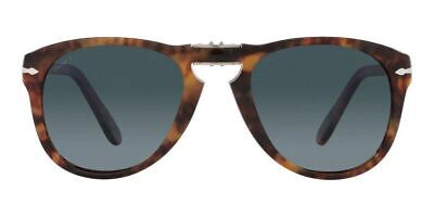 Pre-owned Persol Steve Mcqueen Limited 0714sm Caffe/blue Fold 54/21/140 Unisex Sunglass In Blue Shaded Folding