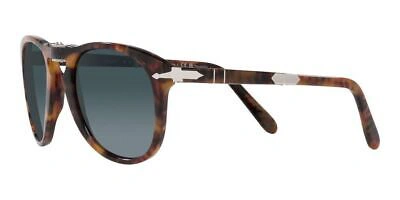 Pre-owned Persol Steve Mcqueen Limited 0714sm Caffe/blue Fold 54/21/140 Unisex Sunglass In Blue Shaded Folding