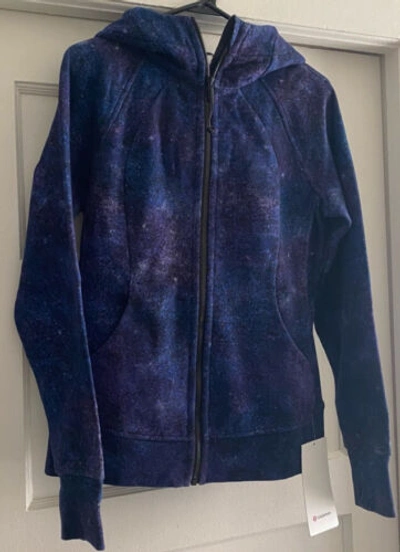Pre-owned Lululemon Athletica ?nwt Lululemon Scuba Hoodie Iv Light Cotton Fleece Sz 6 Polar Lights Blue Multi