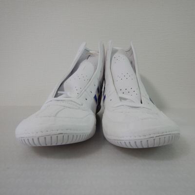Pre-owned Asics Wrestling Shoes 1083a001 White Royal Blue Edge Gold Ex Eo Model Stock