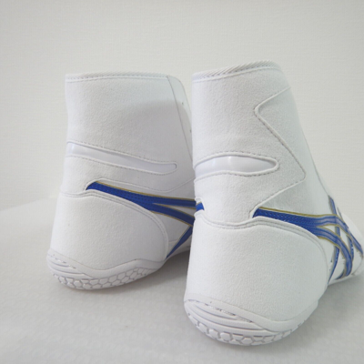 Pre-owned Asics Wrestling Shoes 1083a001 White Royal Blue Edge Gold Ex Eo Model Stock