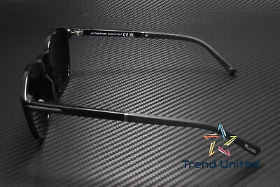 Pre-owned Tom Ford Ft1020 N 01d Plastic Shiny Black Smoke Polarized 52 Mm Men's Sunglasses In Gray