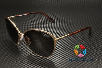 Pre-owned Tom Ford Ft0320 28h Penelope Rose Gold Brown Polarized 59 Mm Women's Sunglasses