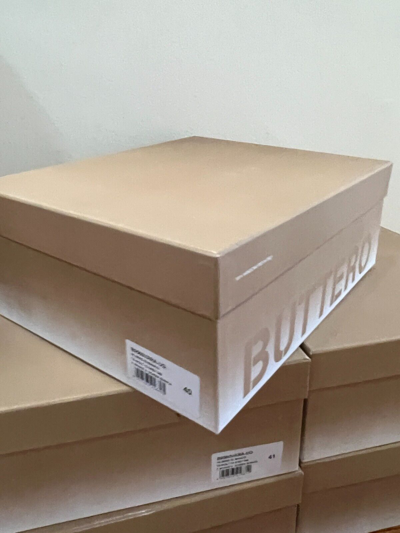 Pre-owned Buttero Made In Italy Hand Crafted Vara Panelled Touch-strap Vintage Sneakers In White / Grey