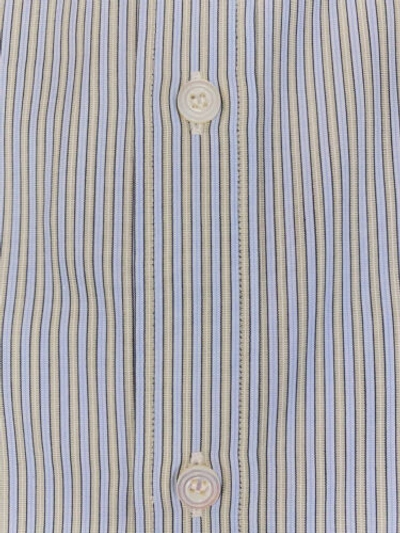 Pre-owned Charvet $645  Paris Men's Blue Striped Long-sleeve Button Dress Shirt 40.5/ 16