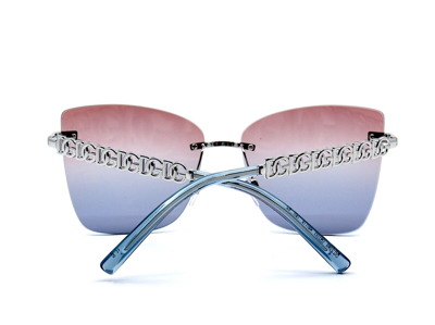 Pre-owned Dolce & Gabbana Dolce&gabbana Dg2289 Silver Blue Violet Gradient Authentic Sunglasses In Violet/blue