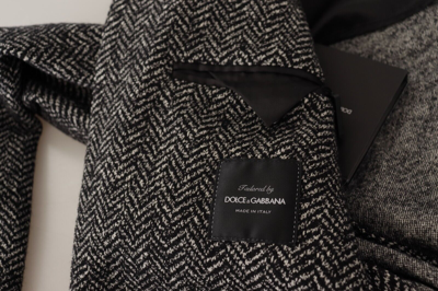 Shop Pre-owned Dolce & Gabbana Blazer Fantasy Gray Cotton Single Breasted It56/us46/xl $2500