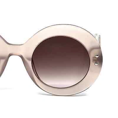 Pre-owned Carolina Herrera Sunglasses Her0081/s Fwmha Authentic In Gray