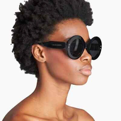 Pre-owned Carolina Herrera Sunglasses Her0081/s Fwmha Authentic In Gray
