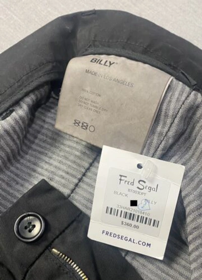 Pre-owned Billy Los Angeles Pleated Cotton Trousers Black Pants 32