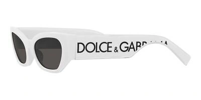 Pre-owned Dolce & Gabbana Dg 6186 White/ Grey 52/20/145 Women Sunglasses In Gray
