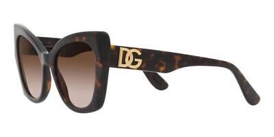 Pre-owned Dolce & Gabbana Dg 4405 Havana/brown Shaded 53/20/140 Women Sunglasses