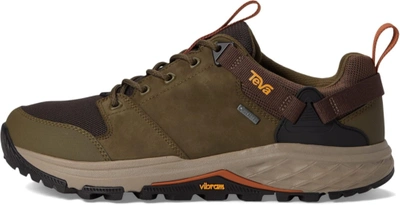 Pre-owned Teva Men's Grandview Gtx Low Hiking Shoe In Rainforest Brown/dark Olive