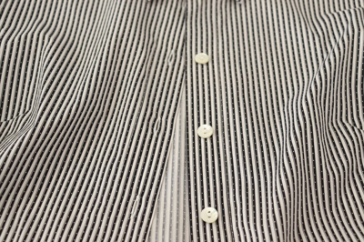 Pre-owned Dolce & Gabbana Top Shirt Blouse White Black Striped Cotton It42 / Us8 / M $600
