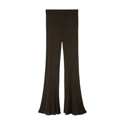 Shop Jil Sander Flared Trousers In Dark_brown