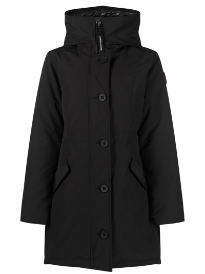 Shop Canada Goose Black Rossclair Parka Coat
