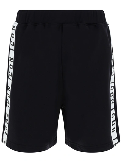 Shop Dsquared2 Relax Fit Shorts In Black