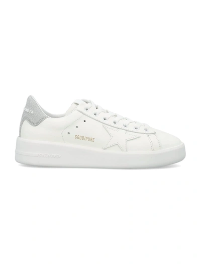 Shop Golden Goose Purestar Sneakers Women In White/silver