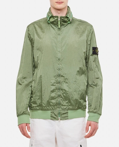Shop Stone Island Bomber Nylon Metal, Fullzip, Double Lateral Pocket In Green