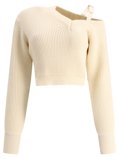 Shop Jacquemus "la Maille Seville" Sweater In White