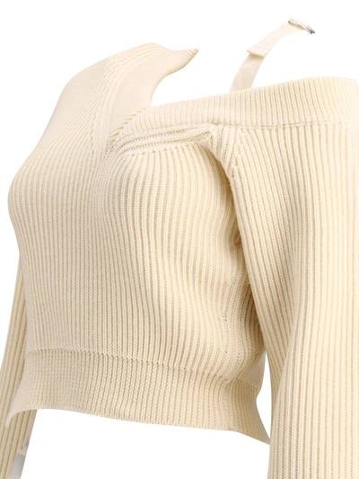 Shop Jacquemus "la Maille Seville" Sweater In White