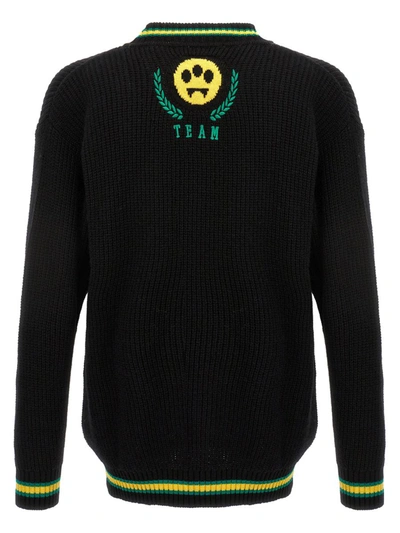 Shop Barrow Logo Embroidery Sweater In Black