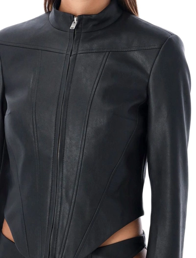 Shop Misbhv Eco Leather Biker Jacket In Black