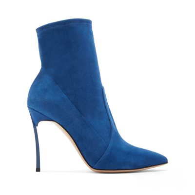 Shop Casadei Blade Suede - Woman Ankle Boots Prussian 40