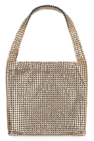 Shop Rabanne Paco  Pixel Snap Button Fastened Tote Bag In Gold