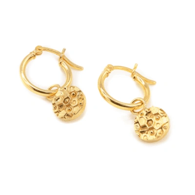 Shop Dainty London Hemera Hoop Earrings In Gold