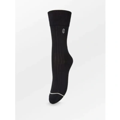 Shop Becksondergaard Logo Cotta Socks In Black
