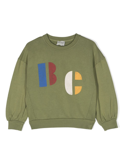 Shop Bobo Choses Logo-print Organic-cotton Sweatshirt In Green