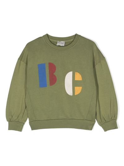 Bobo Choses Logo-print Organic-cotton Sweatshirt In Green