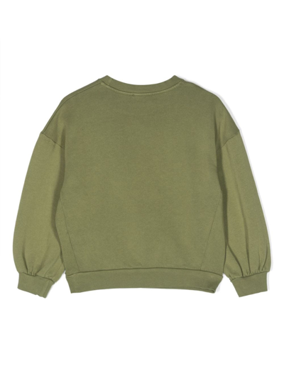 Shop Bobo Choses Logo-print Organic-cotton Sweatshirt In Green
