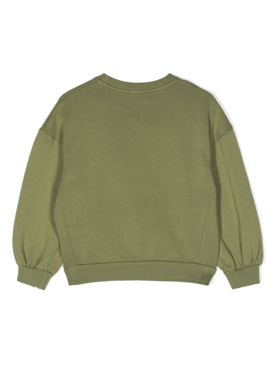 Bobo Choses Logo-print Organic-cotton Sweatshirt In Green