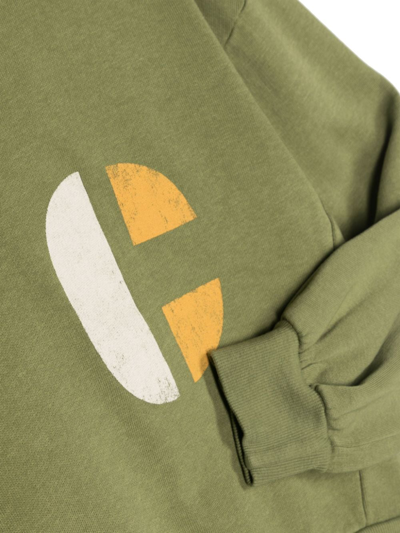 Shop Bobo Choses Logo-print Organic-cotton Sweatshirt In Green