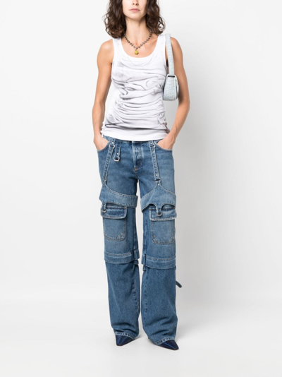 Off-white Off White Cargo Jeans In Blue