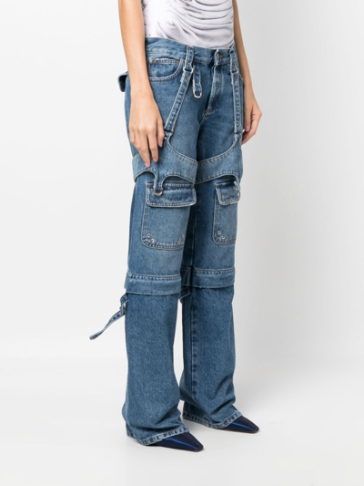 Off-white Off White Cargo Jeans In Blue