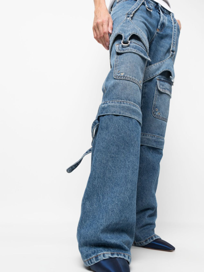 Off-white Off White Cargo Jeans In Blue